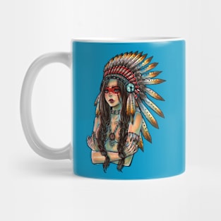 funny t-shirts and other products Native American Mug